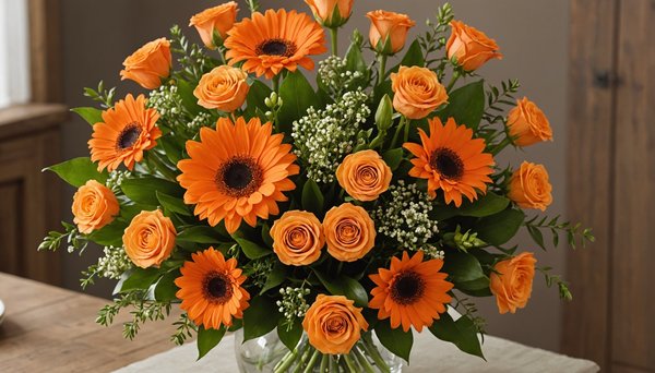 Offrez un bouquet orange craquant : fleurs fraîches pour la fête des pères